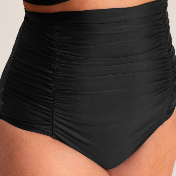 Shapermint Emetua High Waisted Control Bikini Bottom Black,Large - Picture 1 of 7